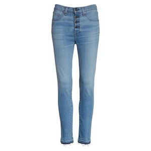 VERONICA BEARD Debbie High Waist Fray Hem Jeans